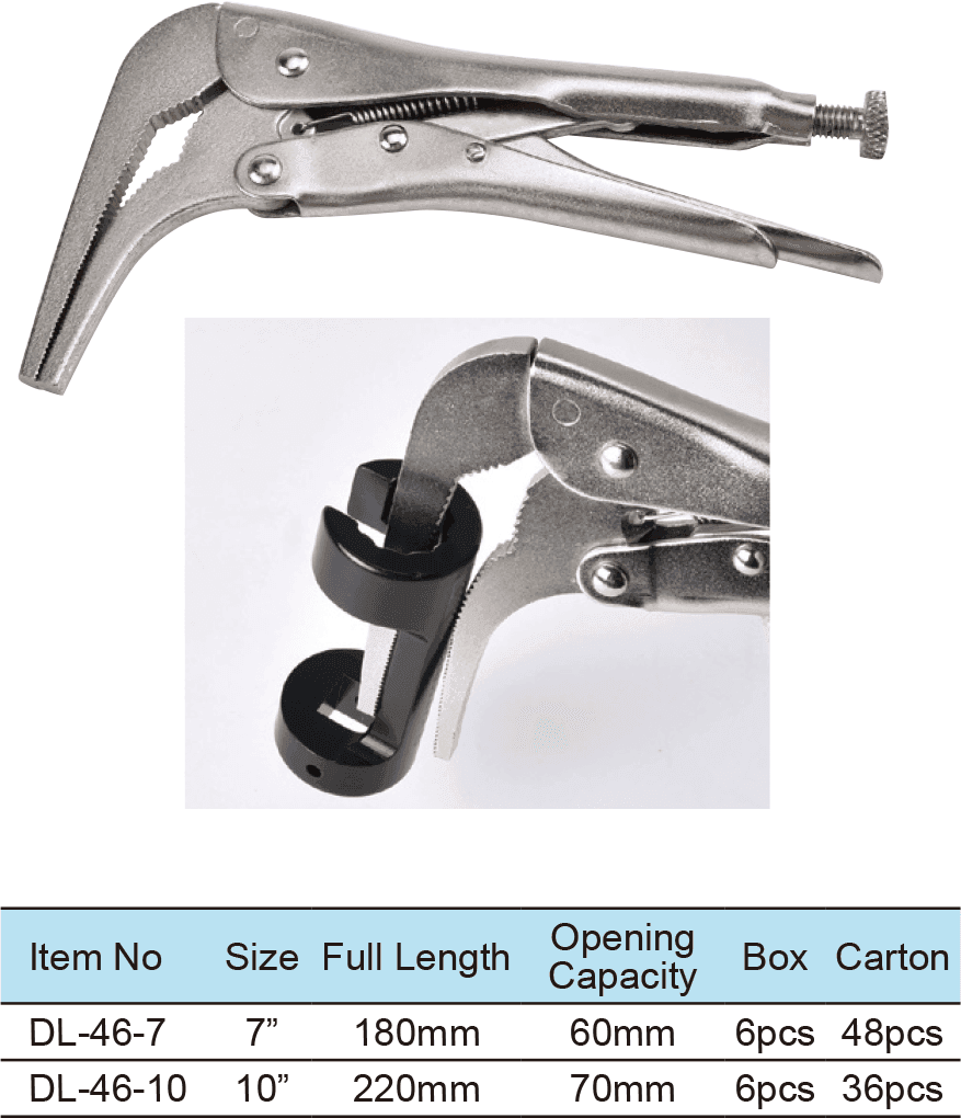 Locking Pliers,Long Nose With 90° Angle For Narrow Space (图1)